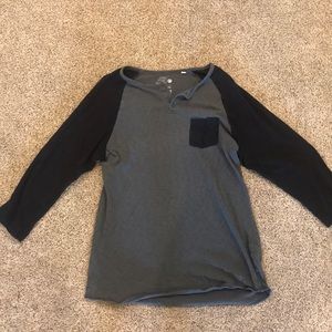 3/4 length sleeve baseball tee
